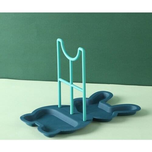 Creative Pot Cover Lid Rack Plastic Pot Lid Holder Rack Space Saving Cooking Tools Kitchen Gadgets Organizer Spatula Spoon Rest