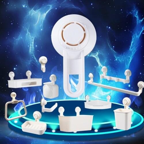 Soap Dish Plastic Black/White Soap Holder Suction Cup Box Wall-Mounted Rack Holder Draining Tray Bathroom soap box