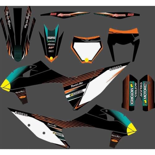 Full Graphics Decals Stickers Motorcycle Background Custom For KTM 125 250 350 450 500 525 SX SXF 2019-2020 EXC XC XCF 2020