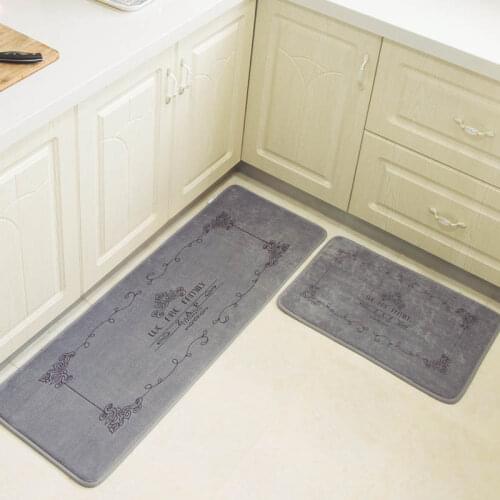 Anti-slip Kitchen Doormat Absorbent Bathroom Toilet Mat Balcony Porch Area Rug Vintage Entrance Carpet
