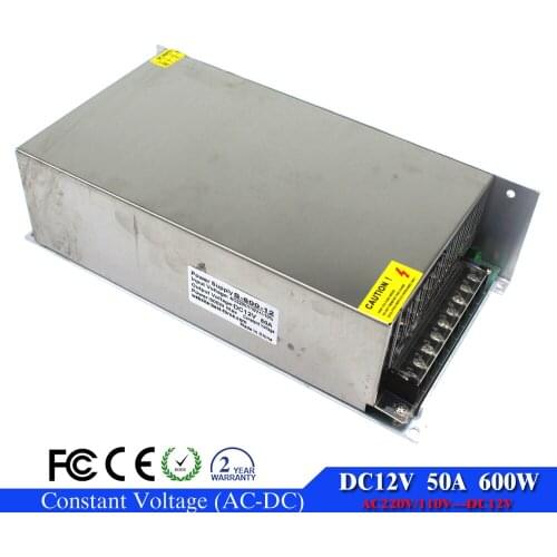 Single Output 600W 50A DC 12V power supply Switching Transformers AC110V 220V TO DC12V SMPS for LED Strip lamp lighting