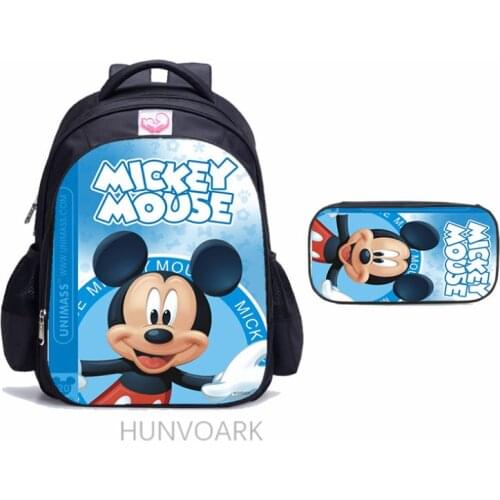 16 Inch Minnie Mickey Mouse Children School Bags Orthopedic Backpack Kids School Boys Girls Mochila Infantil Catoon Bag