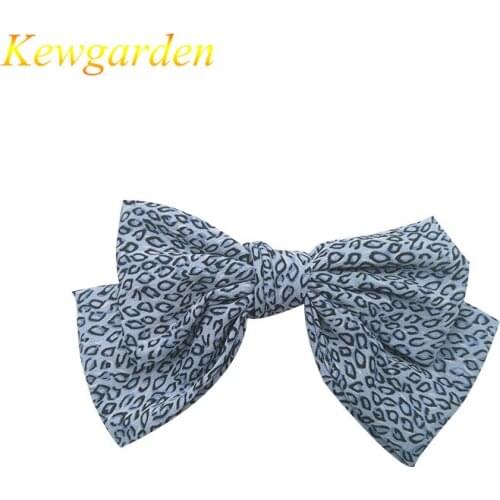 Kewgarden Girls leopard print cloth hair accessories fashion hairpin baby gifts 4pcs