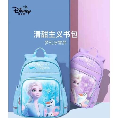 Disney Frozen School Bags For Girls Kindergarten Primary Student Shoulder Orthopedic Backpack Elsa Anna Olaf Grade 1-5 Mochilas