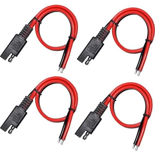 18AWG SAE Connector DC Power Extension Cable Quick Disconnect Plug Cable, For Cars, Tractors, Solar Panel 4Pcs 30Cm