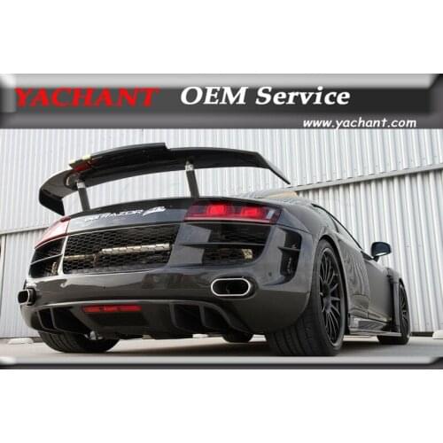 Car-Styling Auto Accessories Carbon Fiber Rear Trunk GT Spoiler Fit For 2008-2014 R8 PPI Razor Style GT Wing
