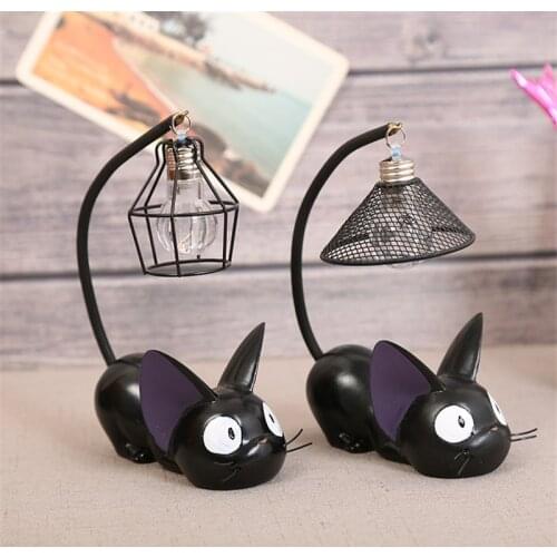 Hayao Miyazaki Magic Cat Night Light Baby Nursery Lamp Bedside Cartoon Animal LED Stand Light Birthday Crafts Kids Holiday Gifts