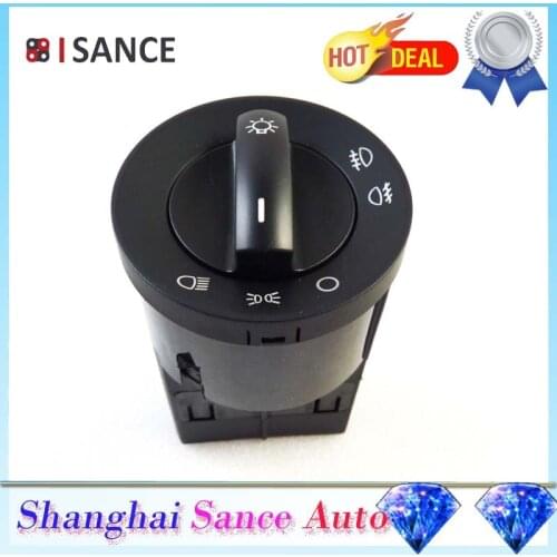 ISANCE Fog Head Light Headlight Switch Lichtschalter 6Q0941531C For VW Polo 9N 9N2 2002 2003 2004 2005 2006 2007 2008 2009