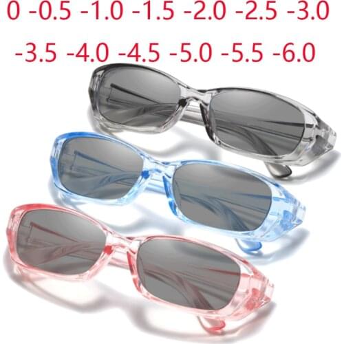 Vintage Small Square Glasses Women Steampunk Rectangle Men Fashion Shades Punk Photochromic Eyewear 0 -1.0 -1.5 To -6.0