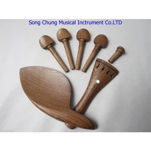 Great quality 1 sets wenge wood violin fittings 4/4