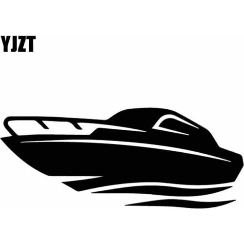 YJZT 15CM*6.2CM Awesome Simple Style Sail Ship Boat Delicate Loving Vinly Decal Cool Car Sticker Black/Silver C27-0604