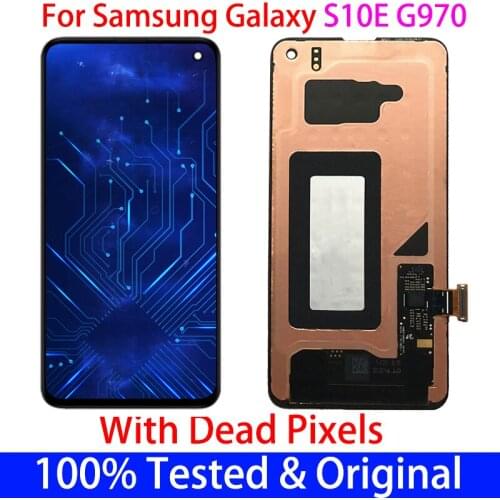100% Original AMOLED 6.1"LCD For SAMSUNG Galaxy S10 G973 G973F/DS G973U With Spots Display+Touch Screen Digitizer Replacement