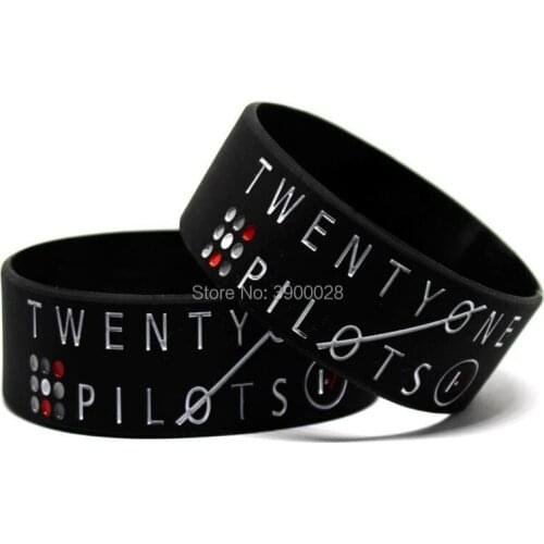 300pcs Wide Twenty One Pilots wristbands silicone bracelets