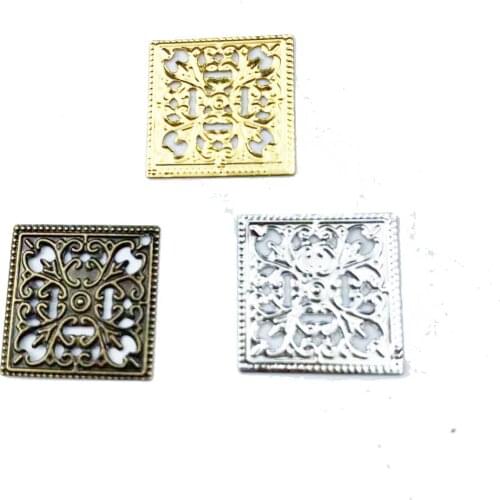 50pcs 19mm Filigree Metal sheets decorative for Jewelry Making Cosplay accessories Earring accessories