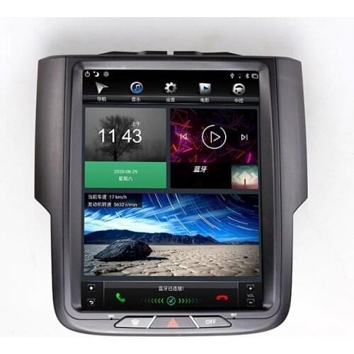 Aucar 10.5" Android 9.0 4G 64G 2K Multimedia Navigation DVD Car Radio Touch Screen Car Video For Dodge Ram 1500 2500 2014-2018