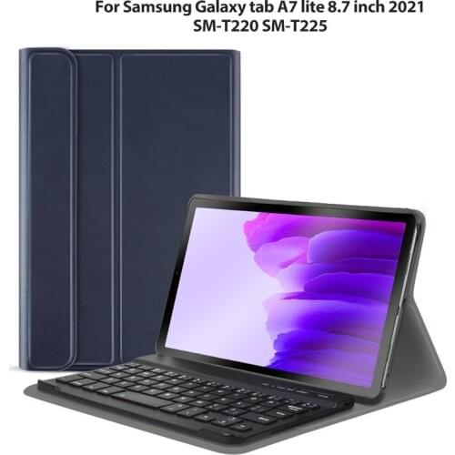 Keyboard Case For Samsung Galaxy Tab A7 lite, 8.7 inch SM T220 T225 Wireless Bluetooth Keyboard Magnetic Funda Folio