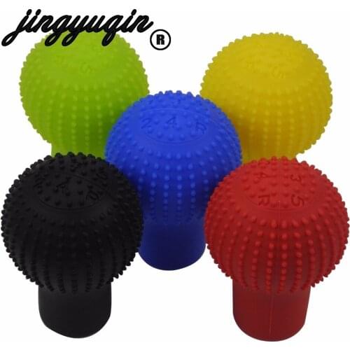 Jingyuqin Colorful Popular Universal Interior Decoration Gear Shift Collars Silicone Head Shift Knob Cover Case Handbra for Car