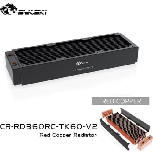Bykski 360mm Copper Radiator RC Series High-performance Heat Dissipation 60mm Thickness for 12cm Fan Cooler, CR-RD360RC-TK60-V2