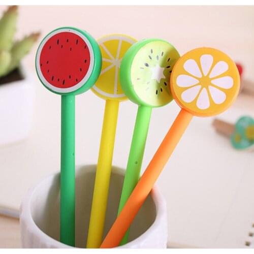 Wholesale 40pcs Fruit Pen Orange Lemon Pens for School Office Supplies Cute Stationery Pens Novelty Prizes for Kids Gift Items
