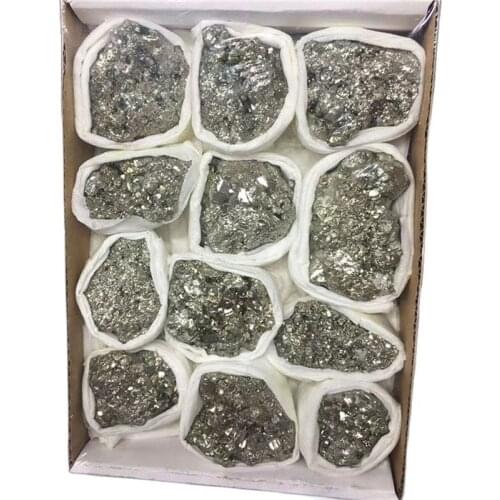 Wholesale natural pyrite stone rough mineral specimen set healing crystals for decoration