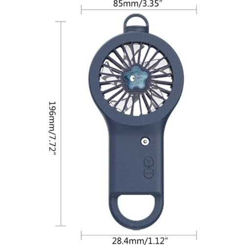 Y98B Portable Handheld Spray Fan Mini Personal USB Spray Humidifier USB Fan with Flexible Clip 3 Gears for Kid Student Wome