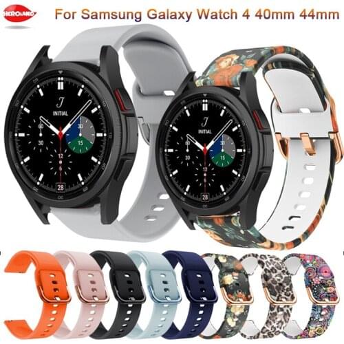 Straps For Samsung Galaxy Watch 4 44mm 40mm / 4 Classic 42mm 46mm WatchStrap band Sport Silicone Wristbands Accessories Bracelet