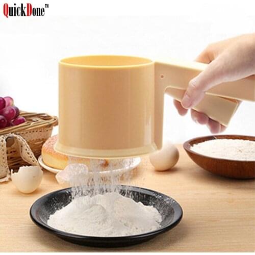 QuickDone Flour Sieve Powder Sifter Mesh Filter CupBaking Tools For Cakes Set Cake Shaker with Handle Kitchen Gadgets AKC5278