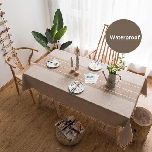 Tablecloth Cotton Coffee Table Tablecloth Mat Wholesale Tablecloth Oil-proof Jacquard Tablecloth Fabric Waterproof Tablecloth