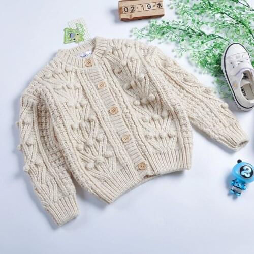 Newborn Baby Girl Sweaters Toddler Knitted Cardigan 2021 Baby Cotton Knit Wear Spring Knitting Coat Vintage Child Kids Clothes