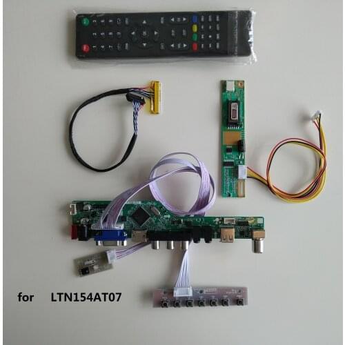TV USB LED LCD AV VGA AUDIO Controller driver Board Kit DIY For LTN154AT07 15.4" 1280*800 panel Display Screen