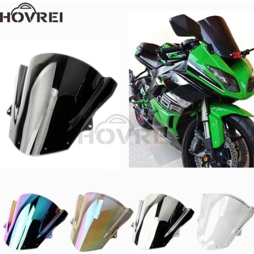 Windshield WindScreen Double Bubble for Kawasaki ZX6R 2009 2010 2012 ZX10R 2008 2009 2010 Wind Deflectors screen ZX 6R zx 10R