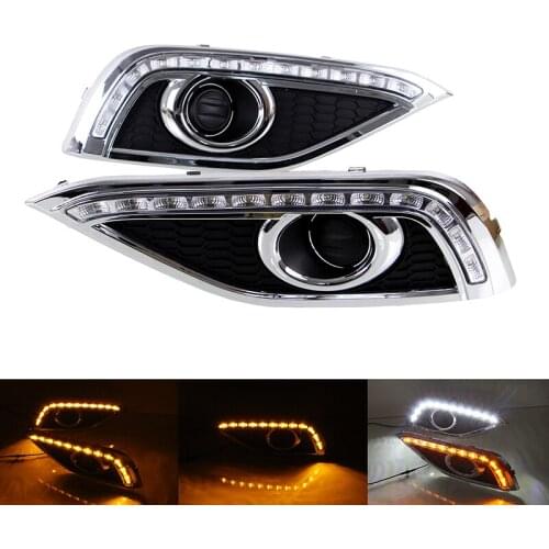 1 Set 12V LED Car Front Bumper Daytime Running Light Turn Signal Flashing Indicator Lamp for Honda CRV 2012-2013 Car Lighting