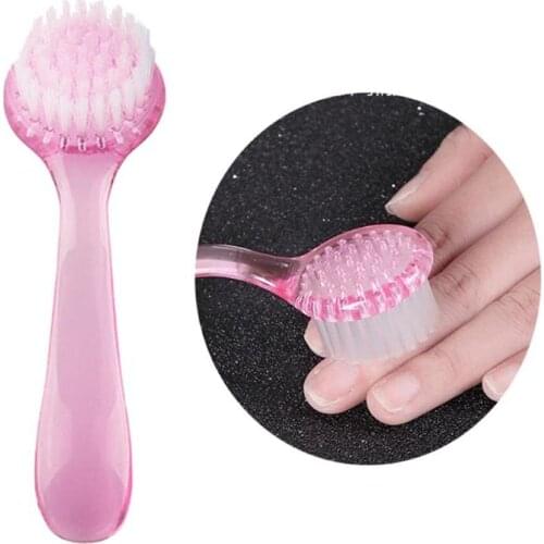 1PCS Nail Art Cleaning Brush Professional Clean Brush Dust Cleaner with Long Handle Manicure Pedicure Nails Brushes Tools