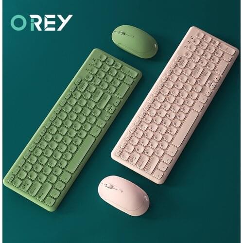 2.4G Wireless Keyboard Mouse Combo Protable Gaming Keyboard Slient Mini PC Gamer Keyboard Mouse Kits for Macbook Laptop Computer