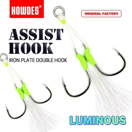 2Pcs Fishing-Hooks Jigging-Hooks Assist Hook Lure Meatl Jig Hooks Fishing Lures 9#11#13#15#17