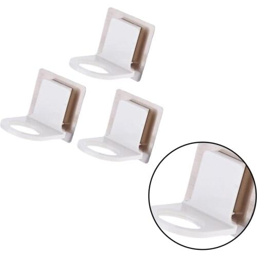 3Pcs Emulsion Bottle Storage Rack Self-Adhesive Shower Bottle Holder Bottle Support Stand Suitable for 30mm Caliber White