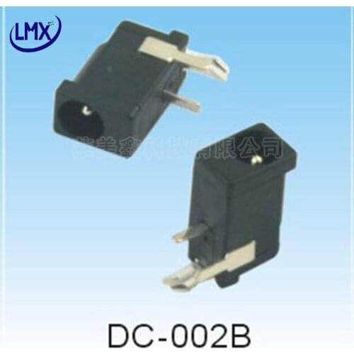 30Pcs/lot DC Power Jack DIP 3 Pin Supply Socket Connector DC002B DC-002B 3.5*1.3MM