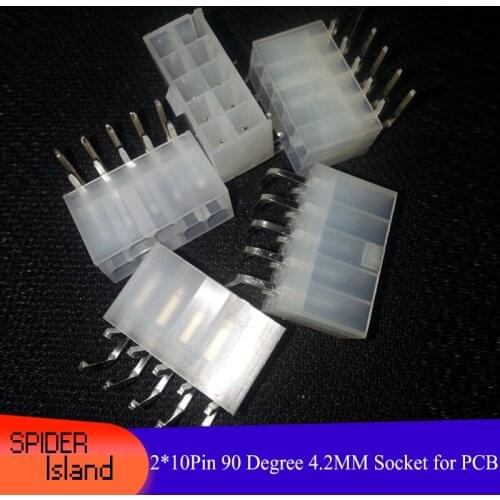 4.2mm 5569 Connector 10p 10pin Circuit Board 90 Degree 90 ° Dual Row 2 * 5p pin for Molex Plug