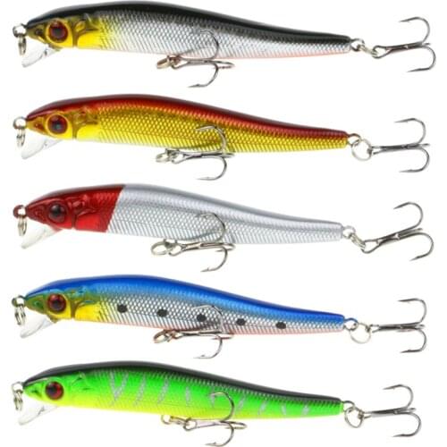 5 Pieces Minnow Fishing Lures 8cm 5.4g Artificial Hard Bait Jerkbait Swimbait Wobblers Bass Pike Fish Lure