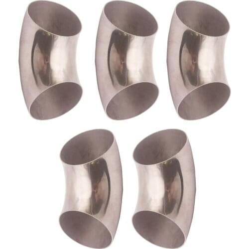 5x Durable 3" 90° Exhaust Radius 0.84D Mandrel Bend 304 Stainless Steel