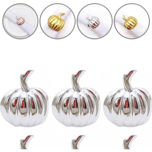 Alloy 6Pcs Unique Pumpkin Shape Serviette Rings Smooth Napkin Buckles Festival for Table