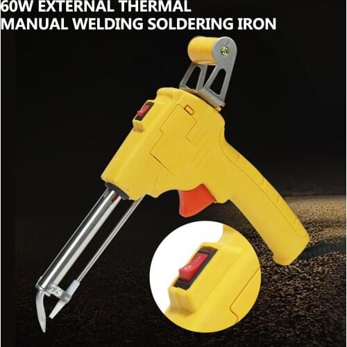 60W External Thermal Manual Welding Automatic Feed Soldering Iron Electric Temperature Tool Adjustable Solder Tool Kit Heating