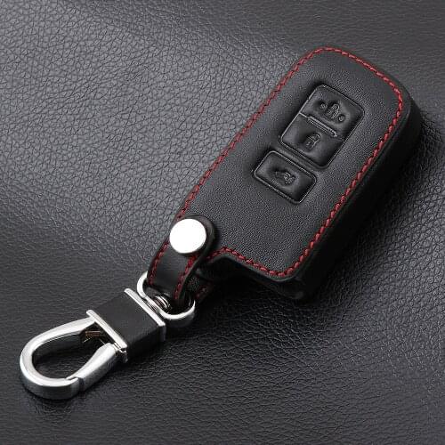 Car Genuine Leather Remote Control Car Key Case Cover for Toyota Camry Crown RAV4 Prado 3 buttons remote control car key cover