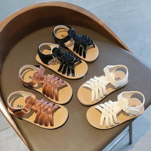 Childrens Woven Sandals Boys And Girls 2021 Summer New Fashion Casual Student Shoes kids Open Toe Soft Bottom Beach Sasndals