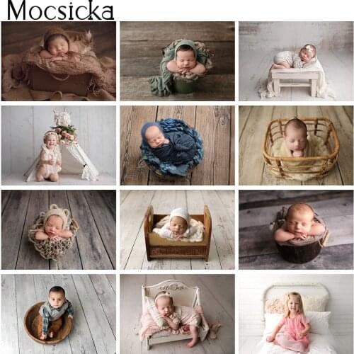 Newborn Kids Birthday Art Background Photo Shoot Wooden Floor Children Portrait Backdrop Photography Studio Photocall Props