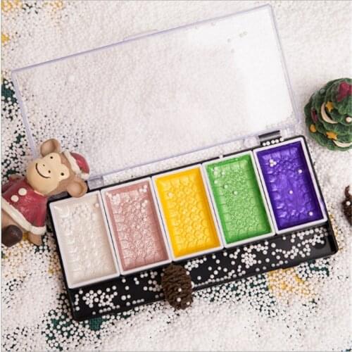 Hot Sale 5/8 Color Metallic Pearl Watercolor Pigment Set Gold Paint With Waterbrush for Artist Painting Drawing Watercolor Paper