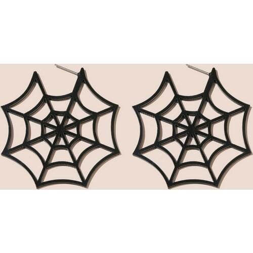 Halloween Acrylic Big Circle Hollow Spider web Drop Earrings Fashion Festival Party Charms Gifts For Teen Girls Dangle Earrings