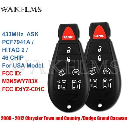 M3N5WY783X For Chrysler Town & Country Dodge Grand Caravan 2008 2009 2010 2011 2012 2013 2014 2015 2016 2017 2018 Fobik Key