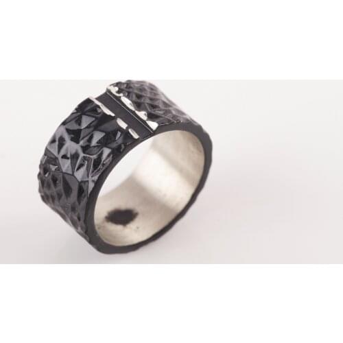 UM US JEWELRY Black Color Unisex Ring