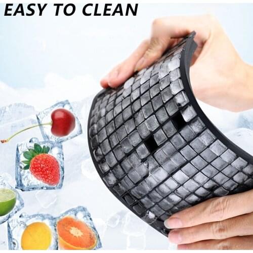 160 Cells Ice Cube Tray Food Grade Silicone Mini Ice Cubes Small Square Mold Ice Maker DIY Popsicle Creative Kitchen Accessories